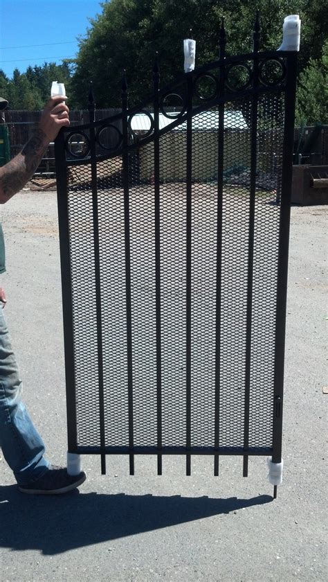 wrought iron gate privacy slats
